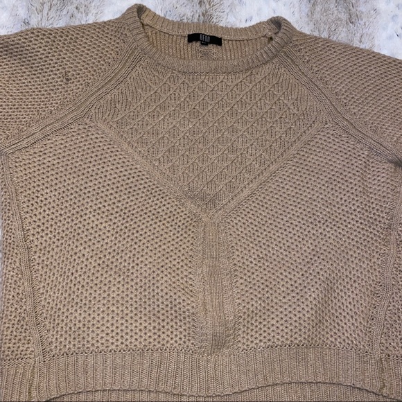 BEDO Taupe Knit Crewneck Sweater Large - Picture 3 of 7